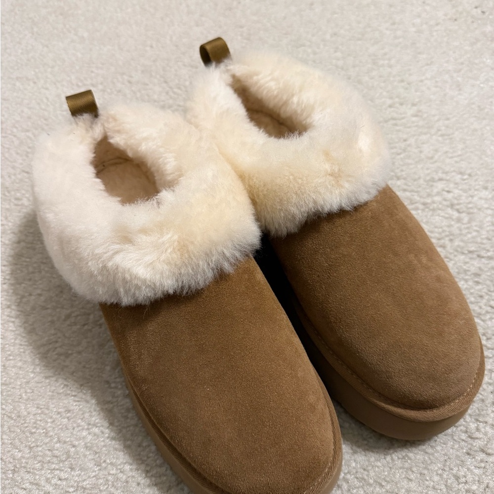 Cozy Tan Faux Fur Lined Women's Shoes